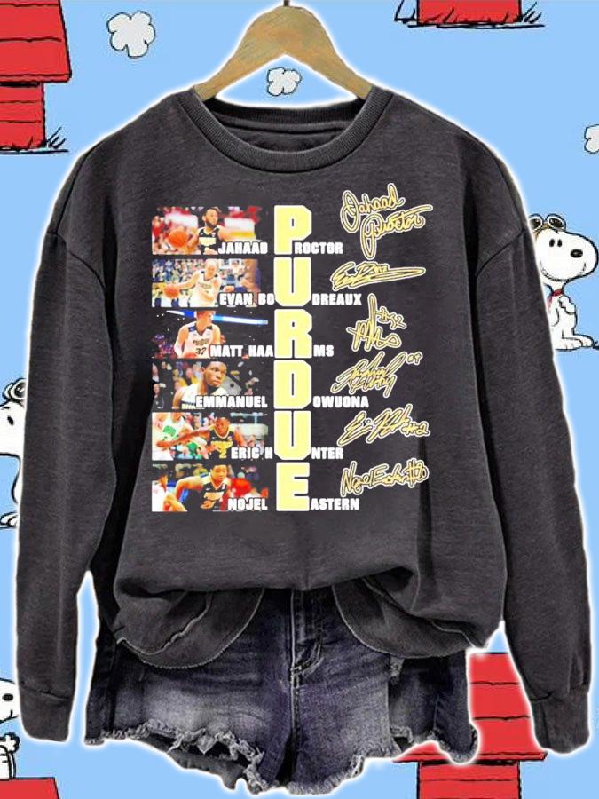 Purdue Boilermakers football players signature shirt sweatshirt