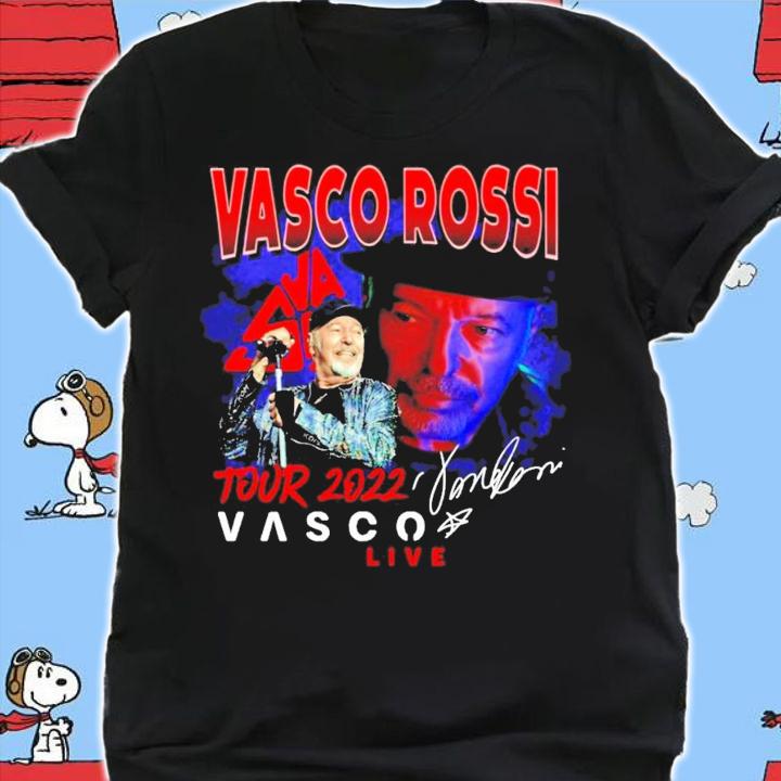 Vasco Rossi tour 2022 Vasco live signature t-shirt