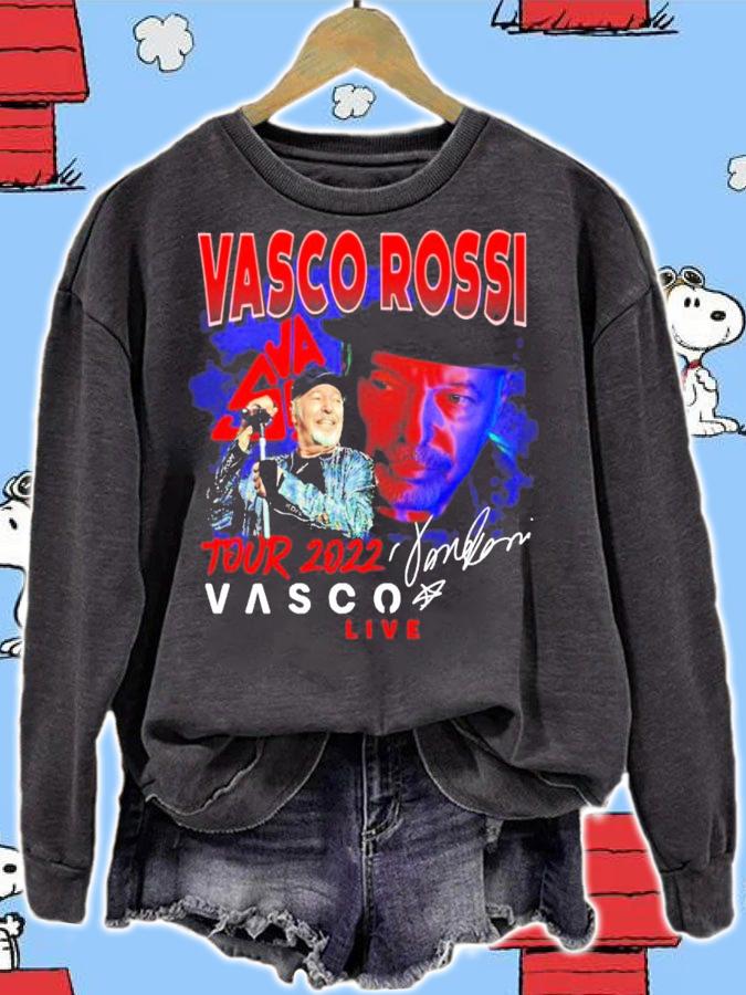 Vasco Rossi tour 2022 Vasco live signature t-shirt