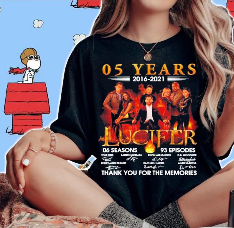 05 Years 2016-2021 Lucifer Signatures Thank You For The Memories shirt woman shirt