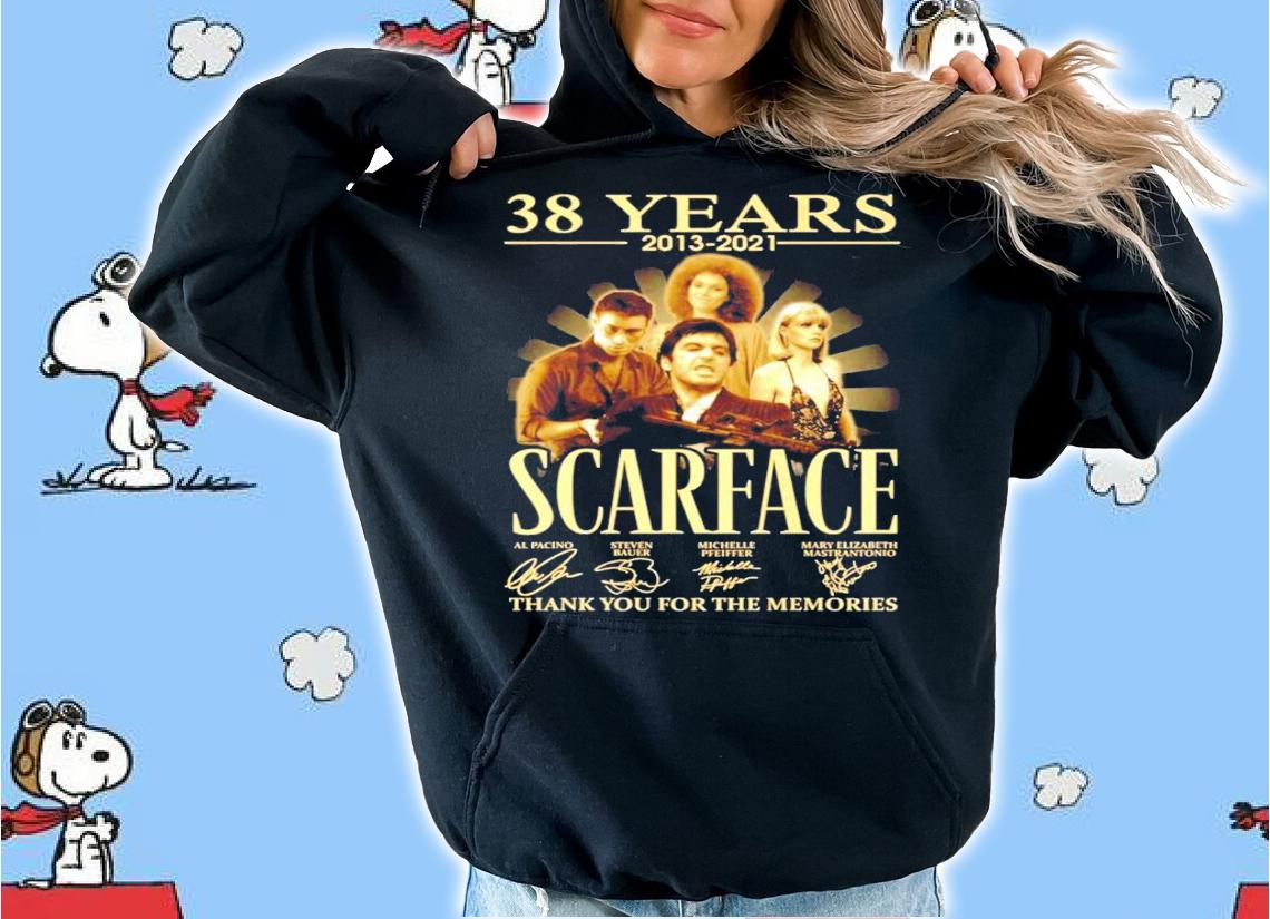 38 years 2013-2021 Scarface signature thank you for the memories shirt