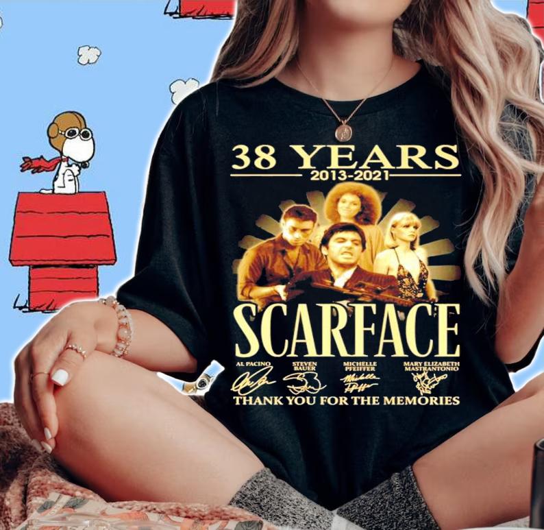 38 years 2013-2021 Scarface signature thank you for the memories shirt