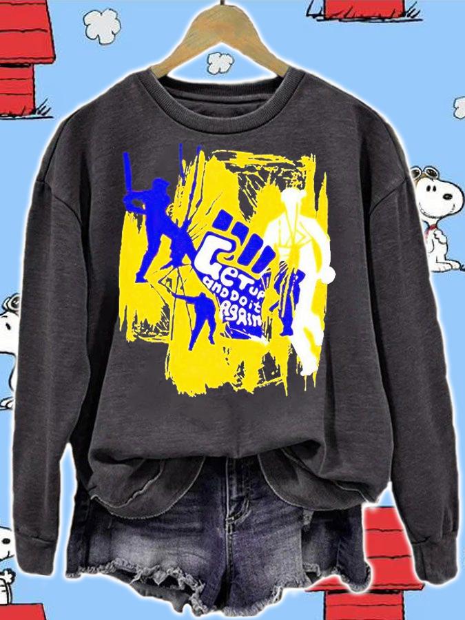 Baseball Get up and do it again T-shirt