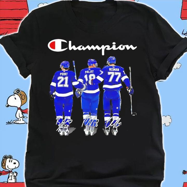 Champion Tampa Bay Lightning Point Plat Hedman signatures shirt shirt