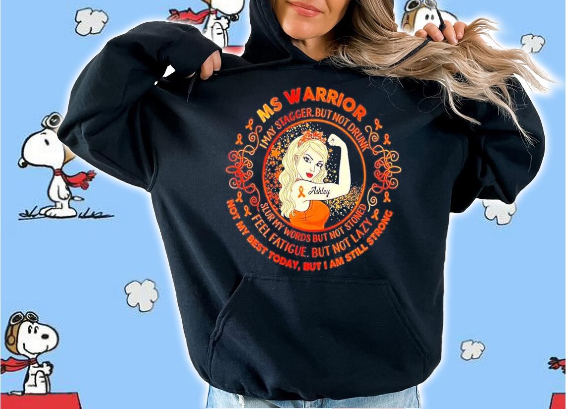 Ms Warrior I may stagger but not drunk slur my word's but not stoned t-shirt