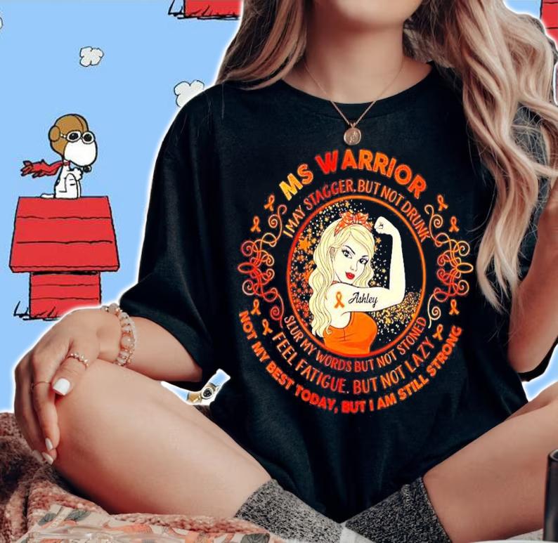 Ms Warrior I may stagger but not drunk slur my word's but not stoned t-shirt