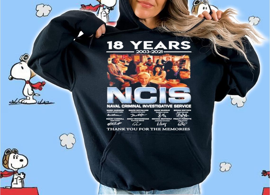 NCIS 18 years Naval Criminal Investigative Service signatures shirt hoodie