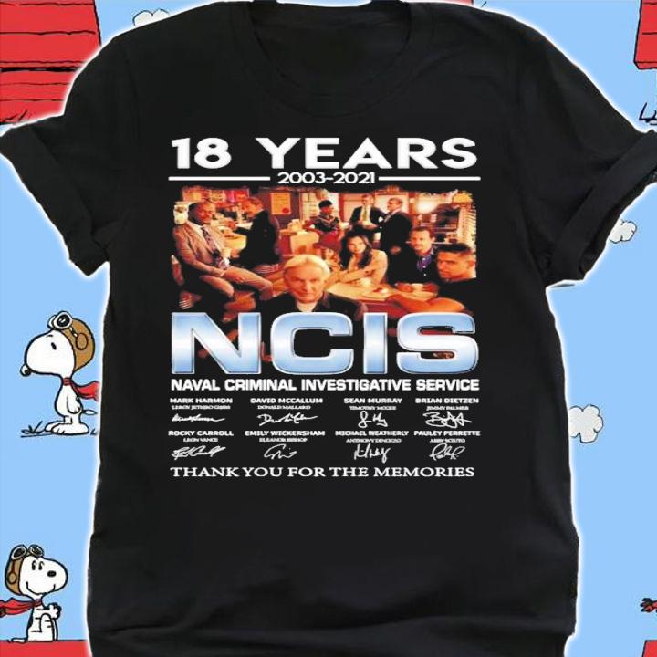 NCIS 18 years Naval Criminal Investigative Service signatures shirt shirt