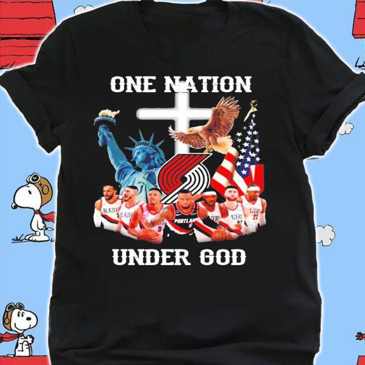 Portland Trail Blazers one nation under god shirt shirt