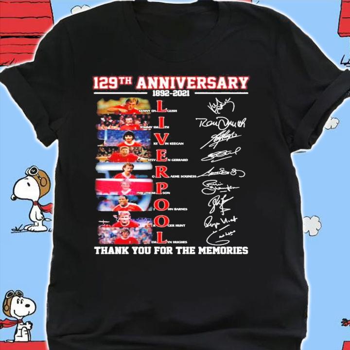 129th anniversary 1892-2021 Liverpool signatures shirt shirt