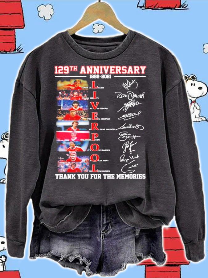 129th anniversary 1892-2021 Liverpool signatures shirt sweatshirt