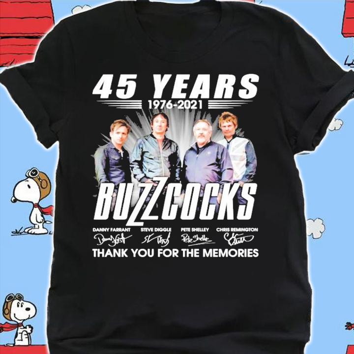 45 years 1976-2021 Buzzcocks signatures shirt shirt