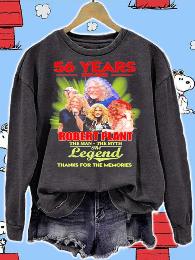 56 years 1965-2021 Robert Plant the man the myth the legend signature shirt