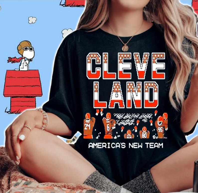 Cleveland America_s new team shirt woman shirt
