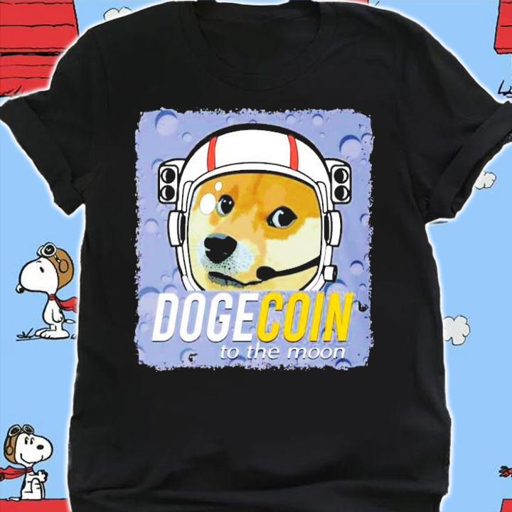 Dogecoin Astronaut Shiba dog go to the moon shirt shirt