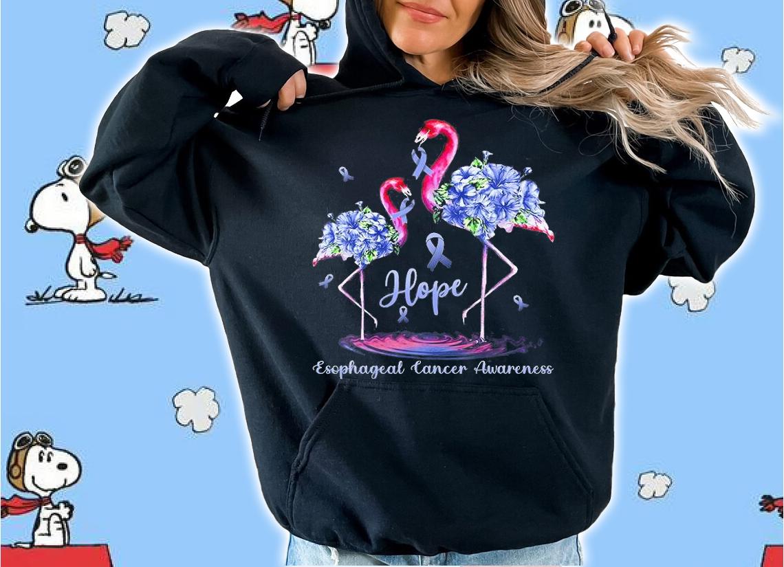 Flamingo Esophageal Cancer Awareness T-Shirt
