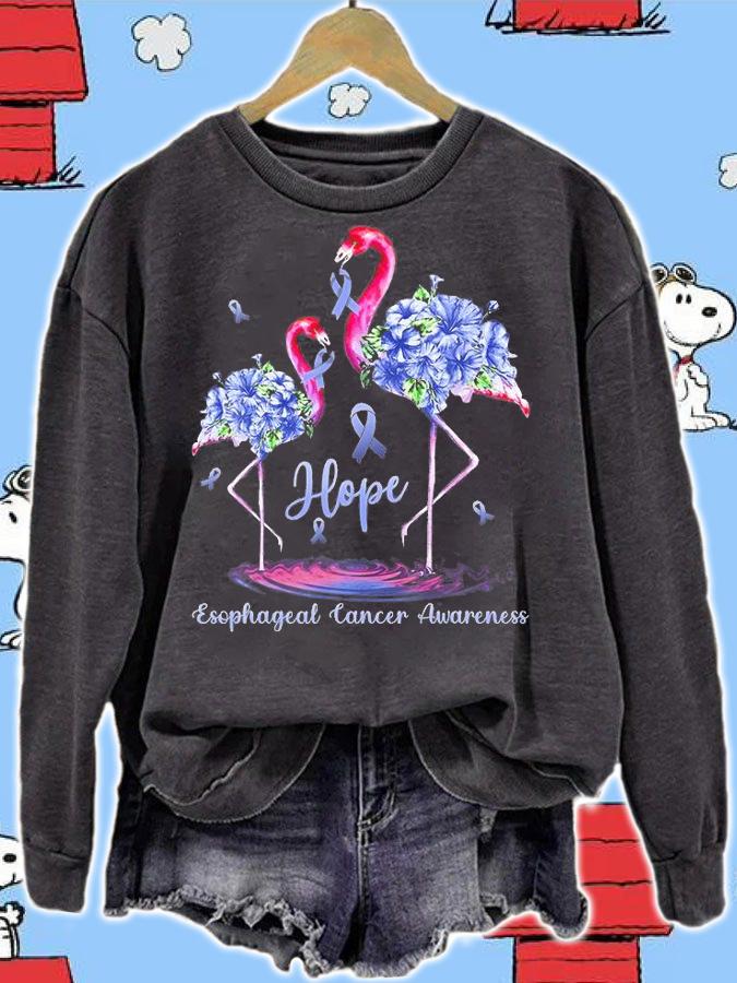 Flamingo Esophageal Cancer Awareness T-Shirt