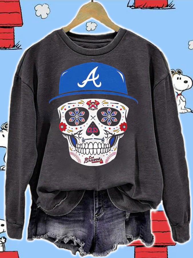 Funny chris Martin Atlanta Braves Sugar Skull shirt
