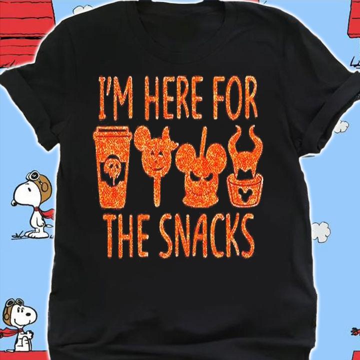 Halloween I'm here for the Snacks Disney Jack Skeleton and Witch T-shirt shirt