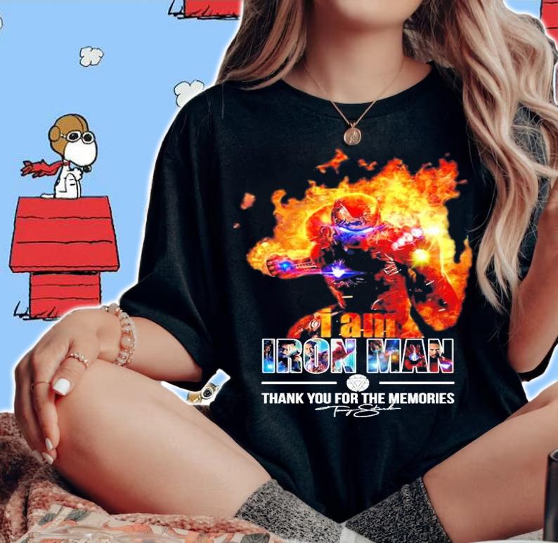 I am Iron Man signature thank you for the memories shirt