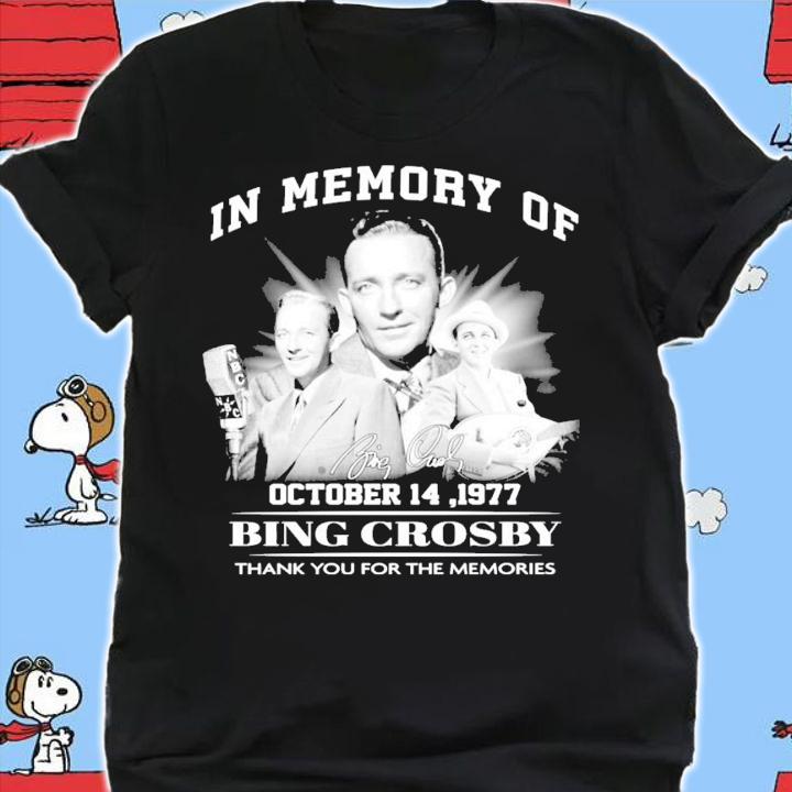 In memory of Bing Crosby signature shirt