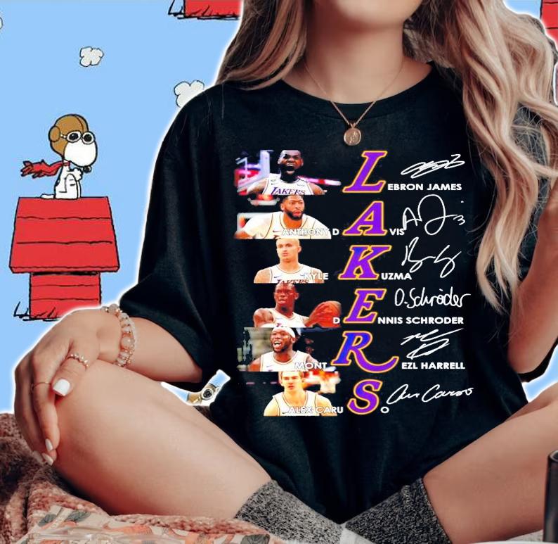 Lakers singnature football player shirt woman shirt
