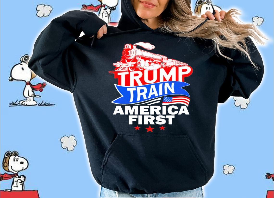 Men's Trump train America first shirt hoodie