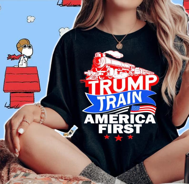 Men's Trump train America first shirt woman shirt