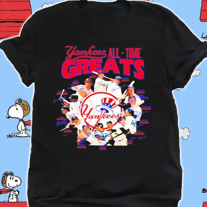 New York Yankees all time Greats all team signatures shirt
