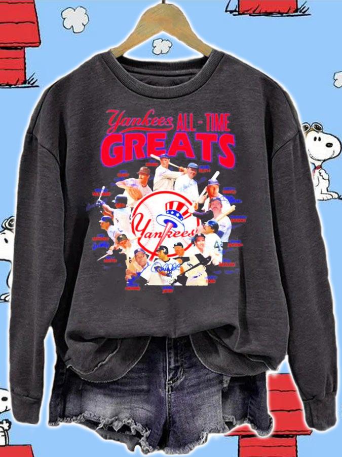 New York Yankees all time Greats all team signatures shirt