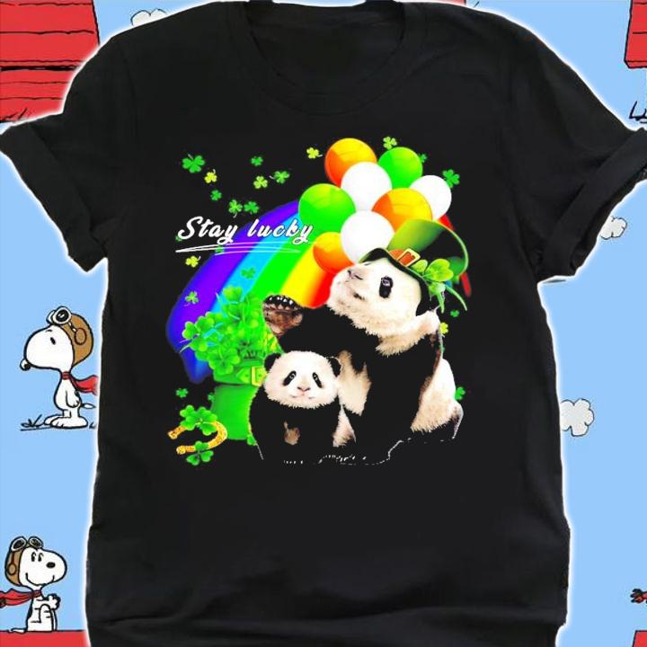 Panda St.Patrick's Day stay lucky shirt