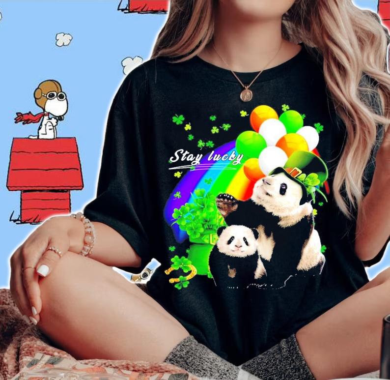 Panda St.Patrick's Day stay lucky shirt