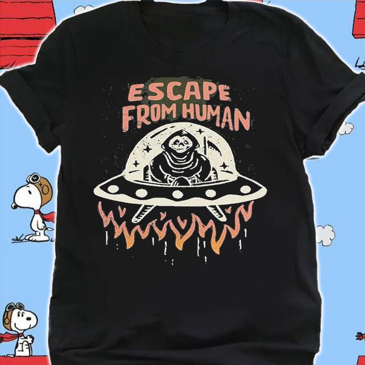 Runaway Escape From Human Death UFO T-Shirt shirt