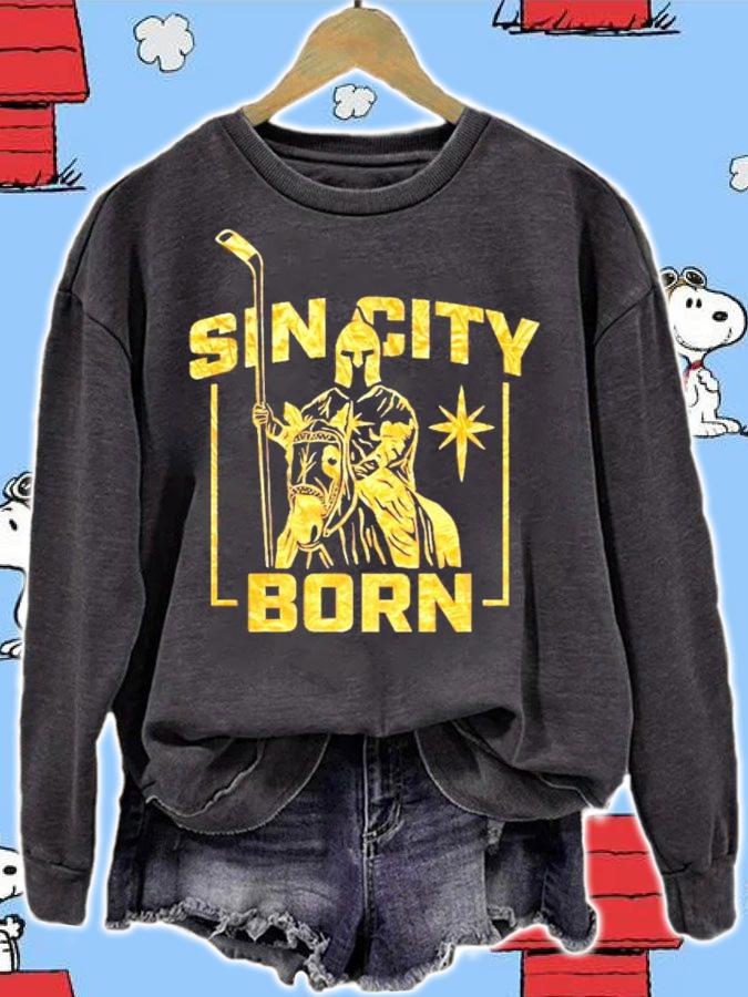Sin city born Metallic shirt