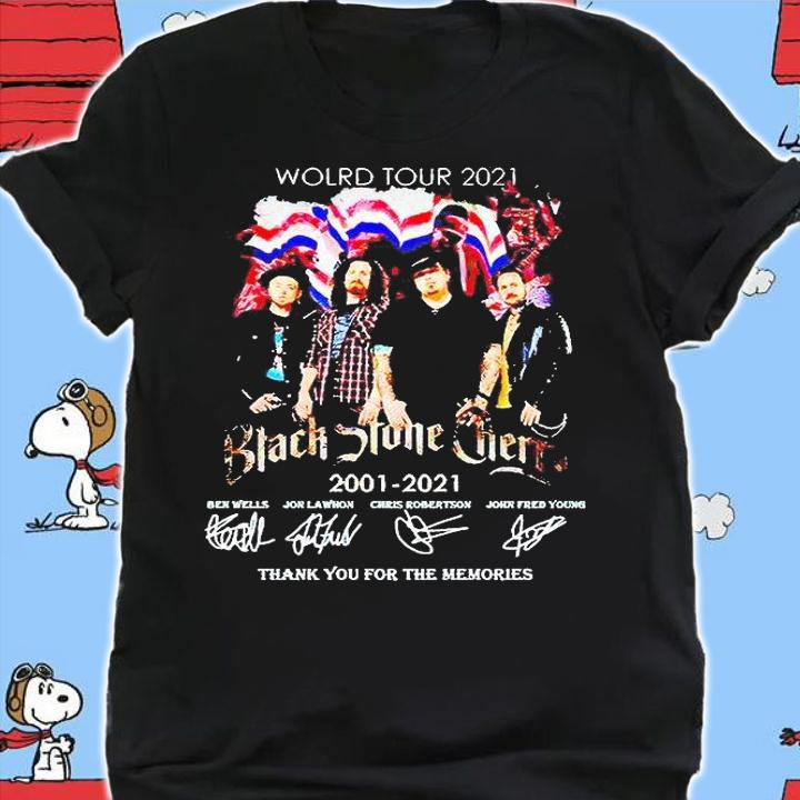 World tour 2021 Black Stone Cherry 2001-2021 thank You for the memories signature T-shirt