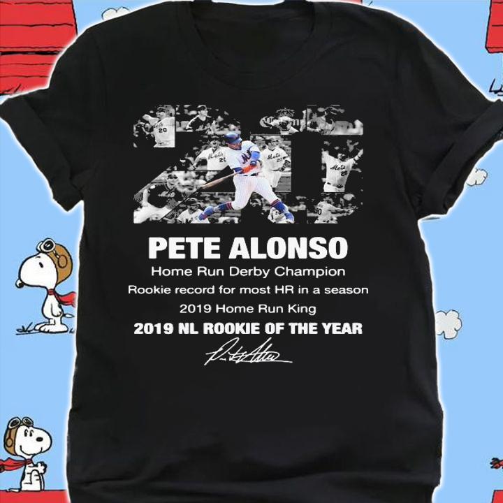 20 Pete Alonso 2019 Nl Rookie Year Signature t-shirt shirt