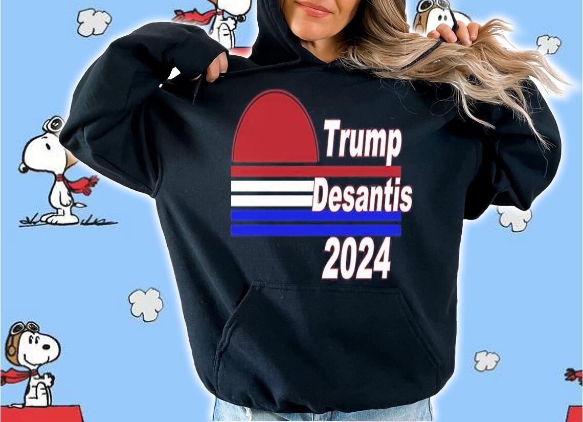 Trump Desantis 2024 Red White And Blue Simple T-Shirt hoodie