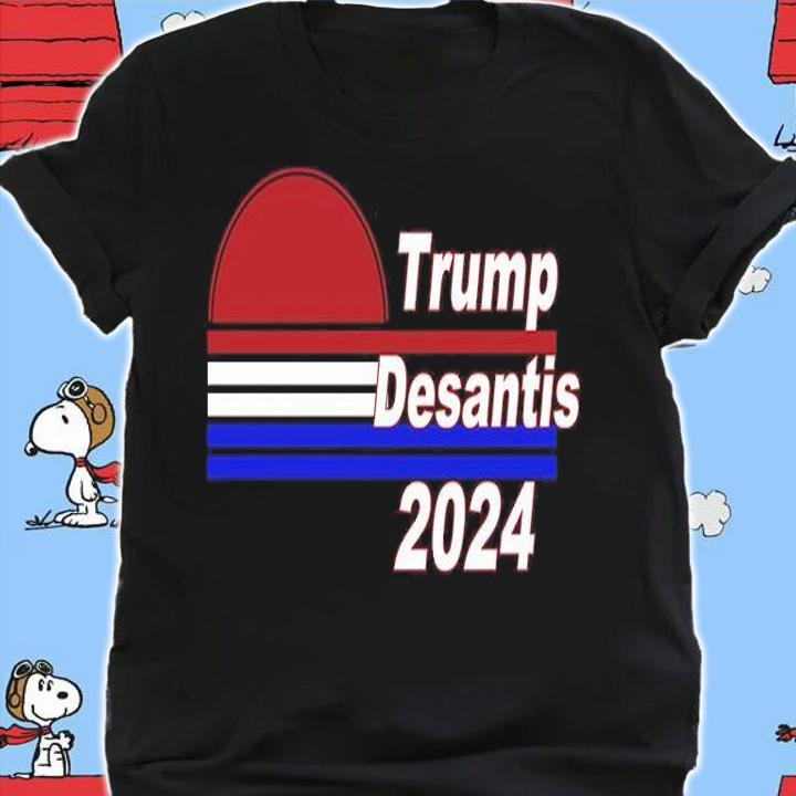 Trump Desantis 2024 Red White And Blue Simple T-Shirt shirt