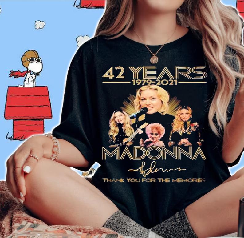 42 years 1979 2021 Madonna thank you for the memories shirt woman shirt