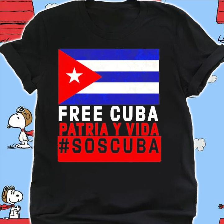Sos Cuba Free Cuba Patria Y Vida shirt shirt