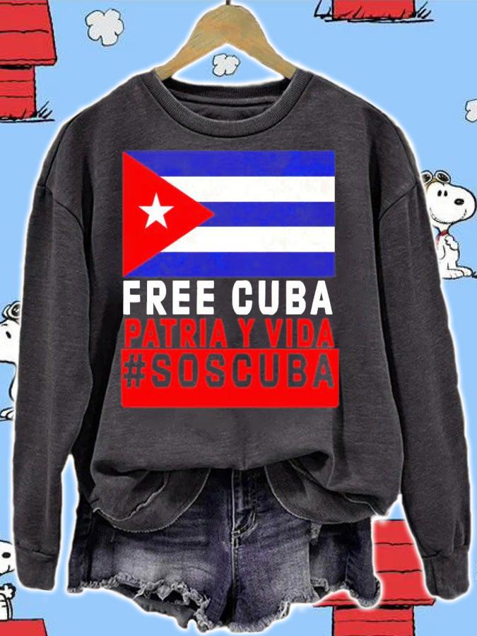 Sos Cuba Free Cuba Patria Y Vida shirt sweatshirt