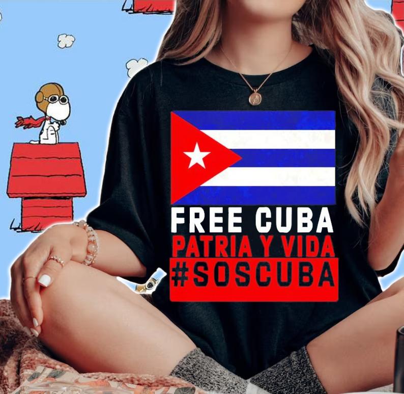Sos Cuba Free Cuba Patria Y Vida shirt woman shirt