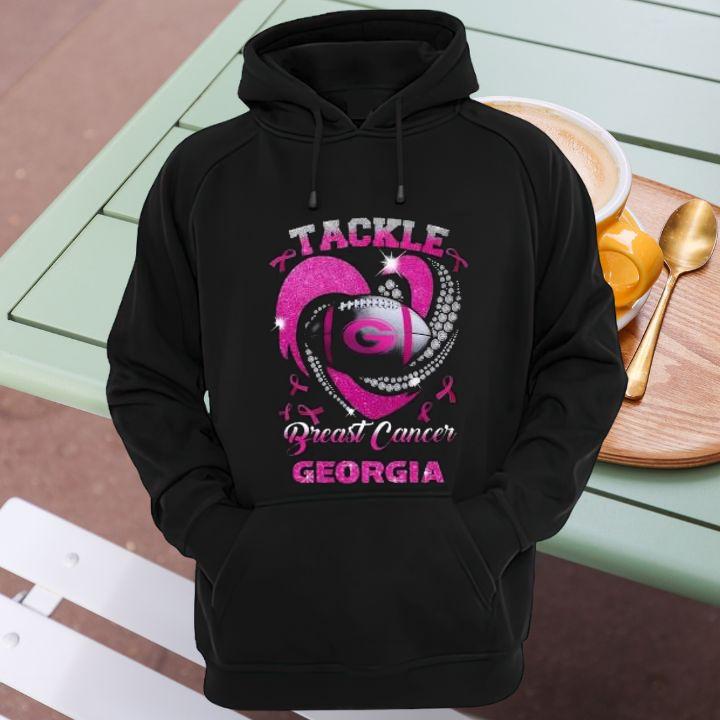 Tackle Breast Cancer Awareness Georgia Bulldogs Football T-Shirt hoodie