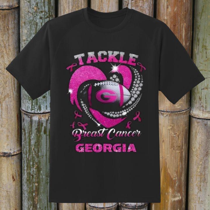 Tackle Breast Cancer Awareness Georgia Bulldogs Football T-Shirt