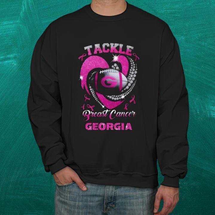 Tackle Breast Cancer Awareness Georgia Bulldogs Football T-Shirt sweatshirt