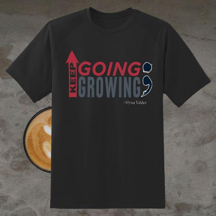 Official Alyssa Valdez Keep Going Growing Volleyball Shirt