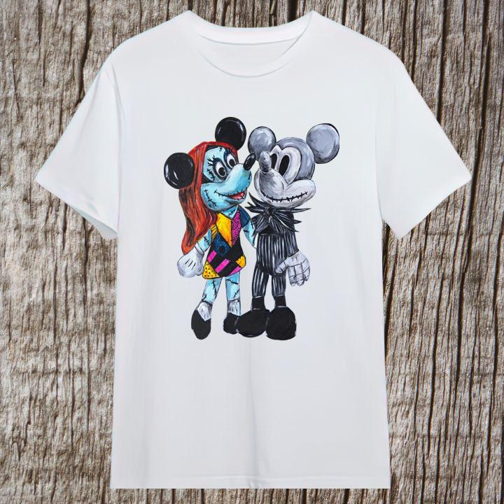 Mickey & Minnie mouse Jack Skellington and Sally T-Shirt