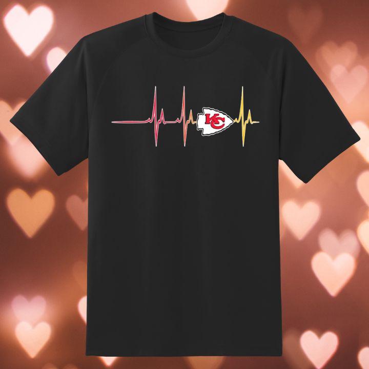Official Kansas City Chiefs Football Heartbeat T-Shirt