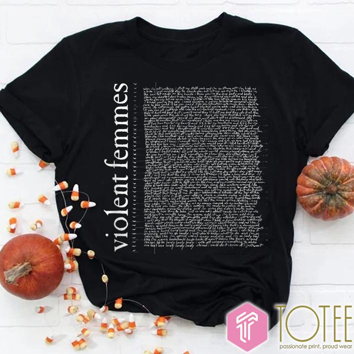 Official Violent Femmes Self-Titled Lyrics T-Shirt