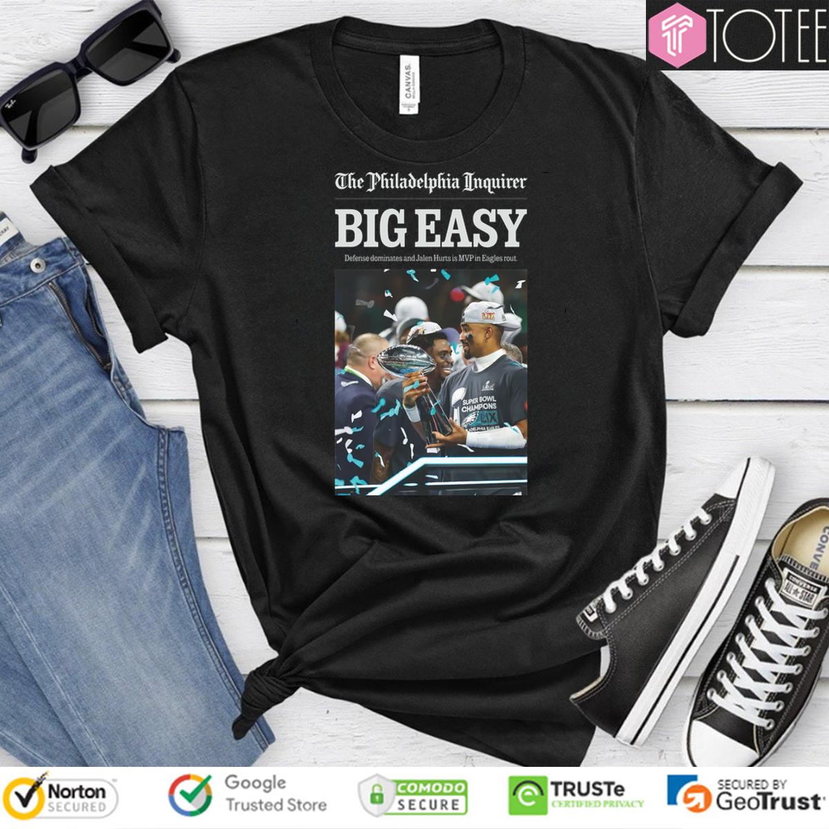 The Philadelphia Inquirer big easy Jalen Hurts MVP Eagles T-Shirt